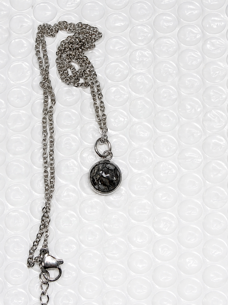 Bezel Necklace with Ashes/Hair/Breastmilk