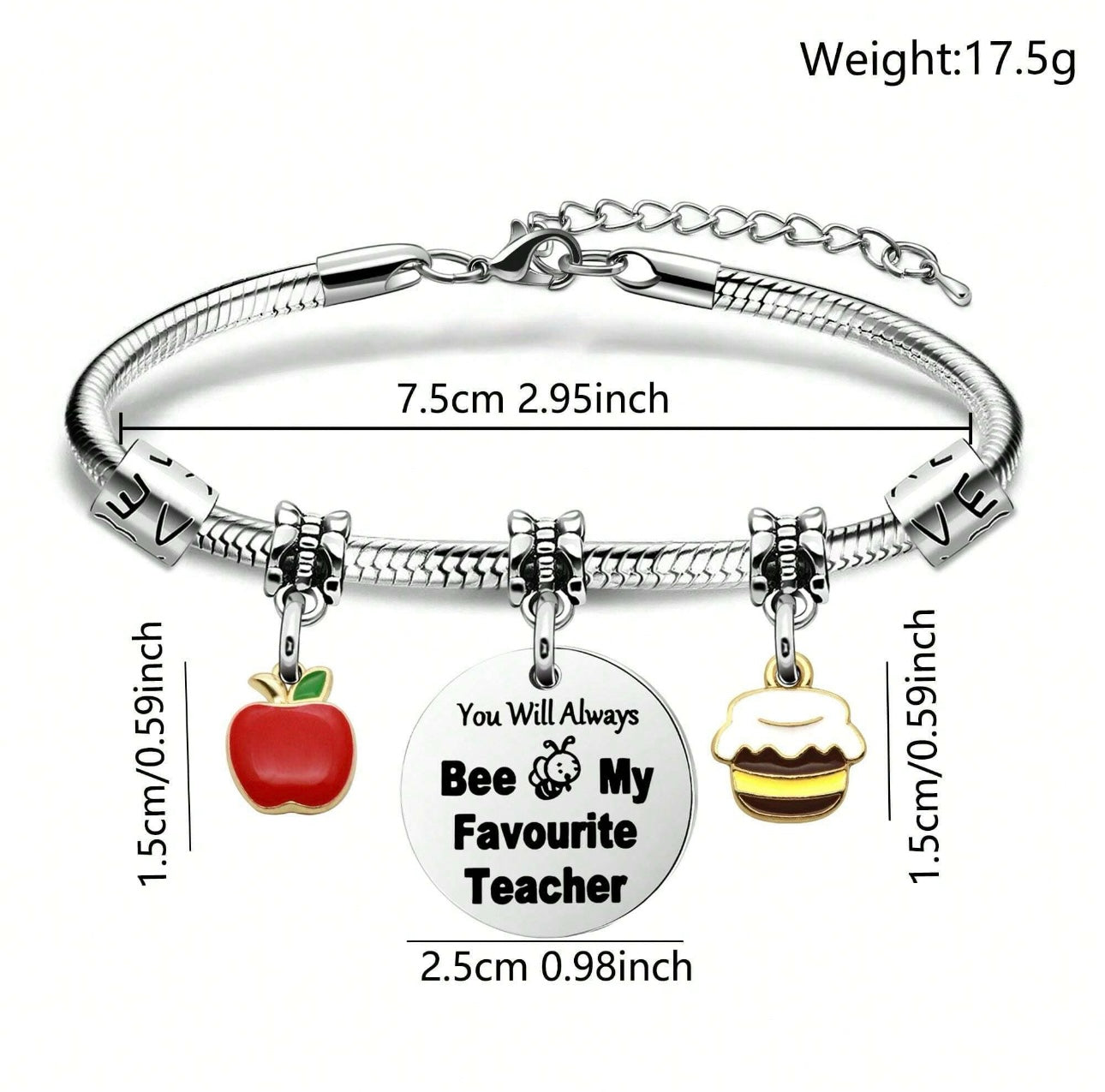 Teacher Bracelets Silver