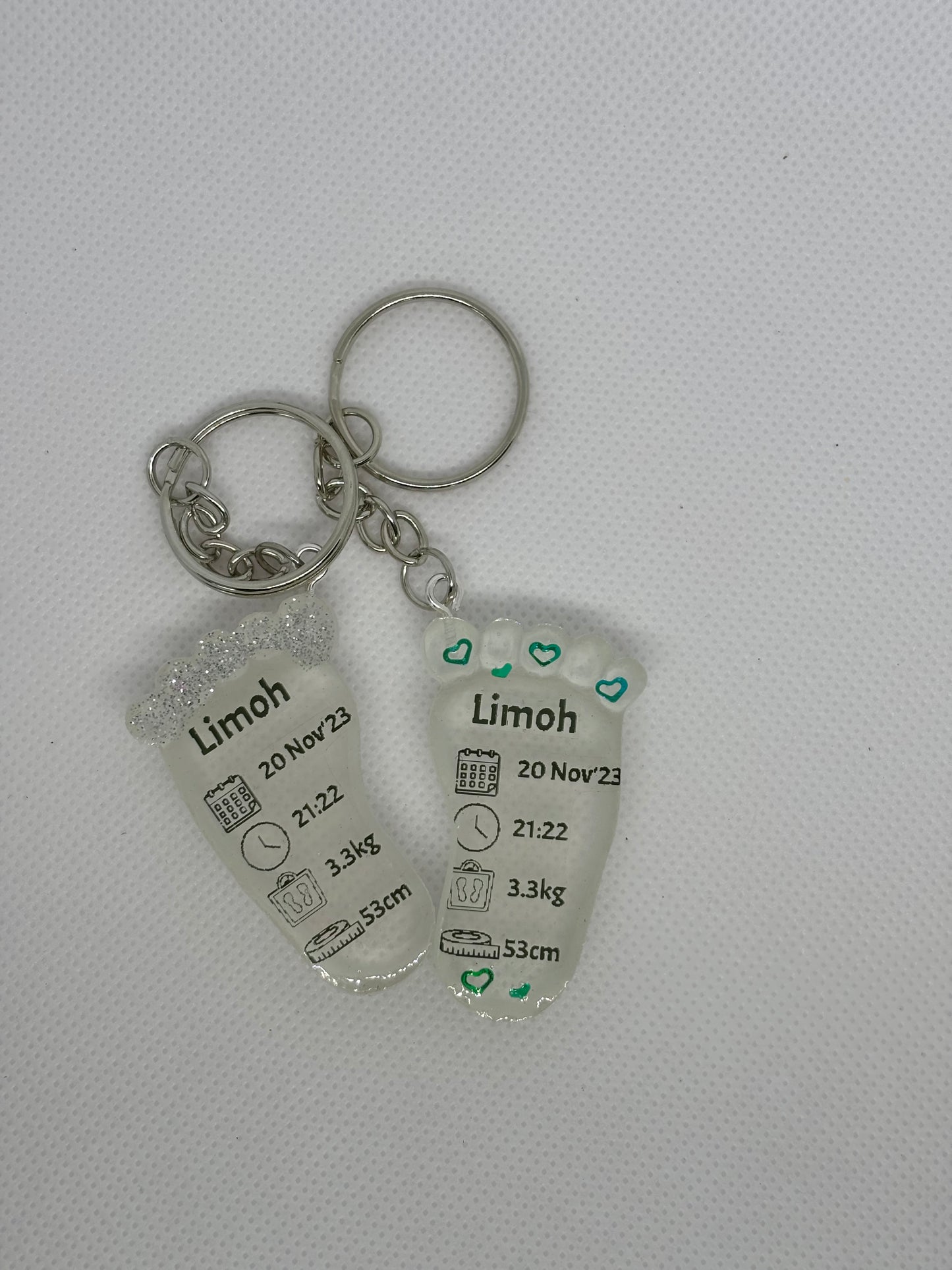 Small Birth Detail Key Chain