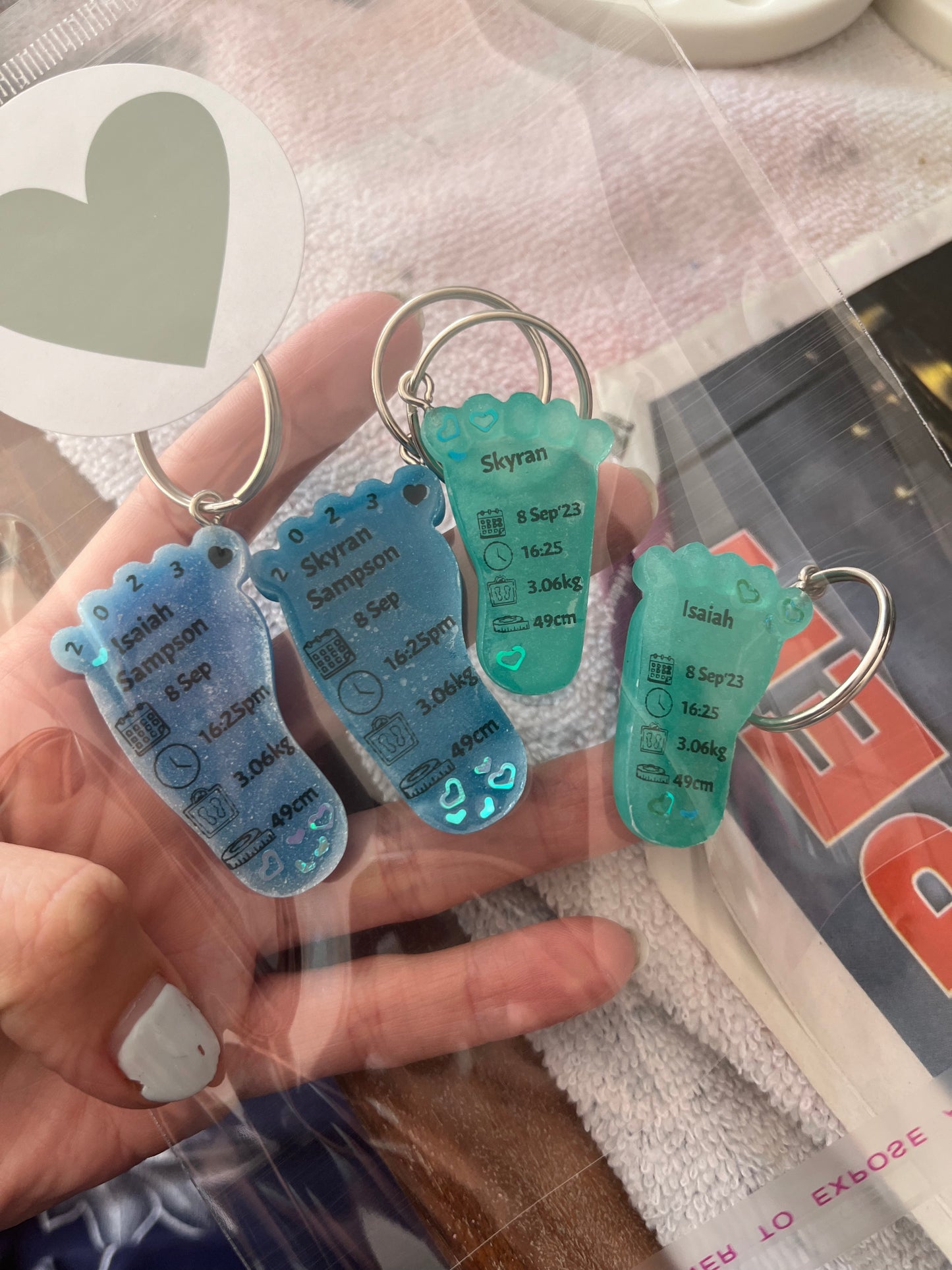 Small Birth Detail Key Chain