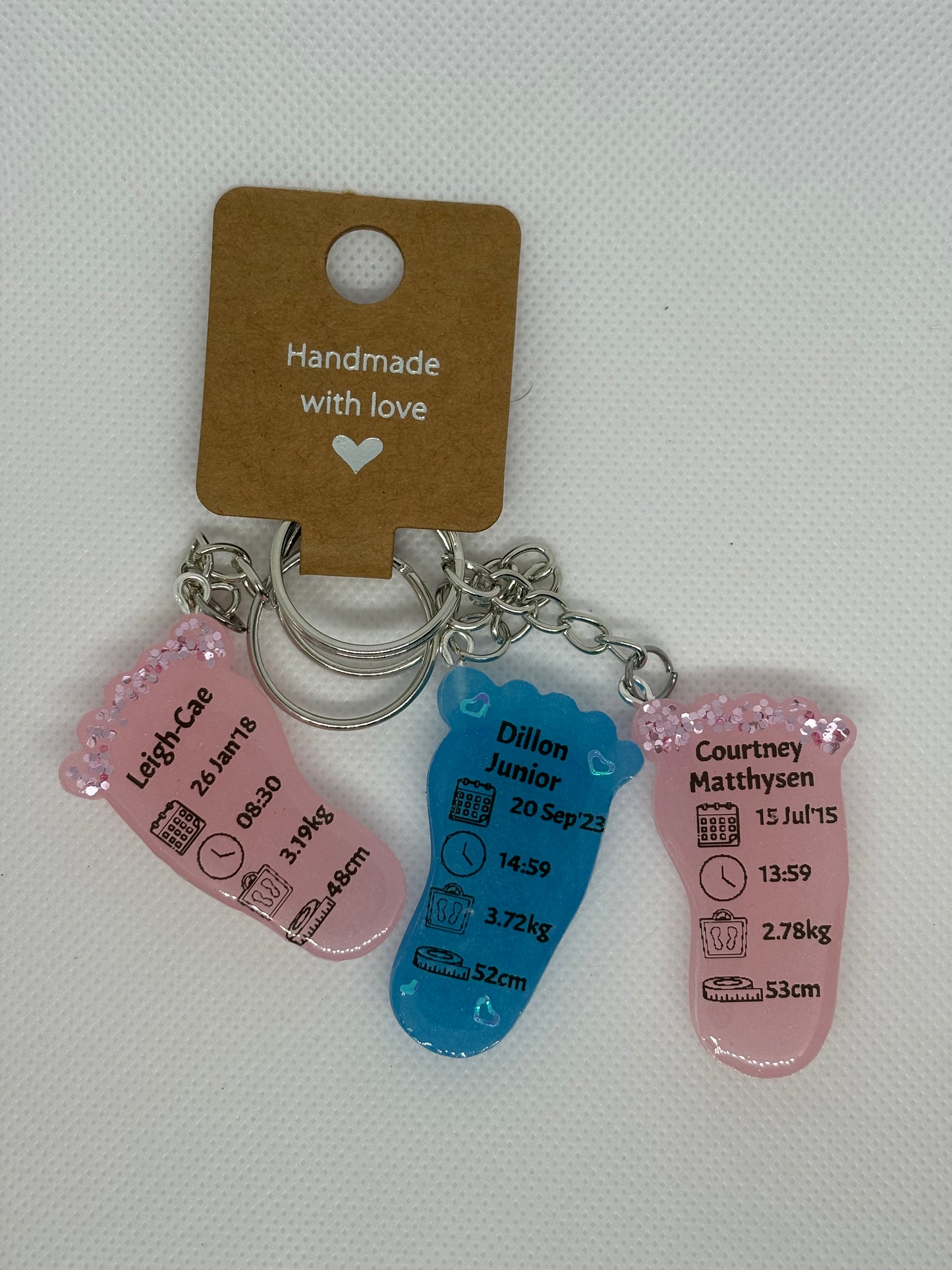 Small Birth Detail Key Chain