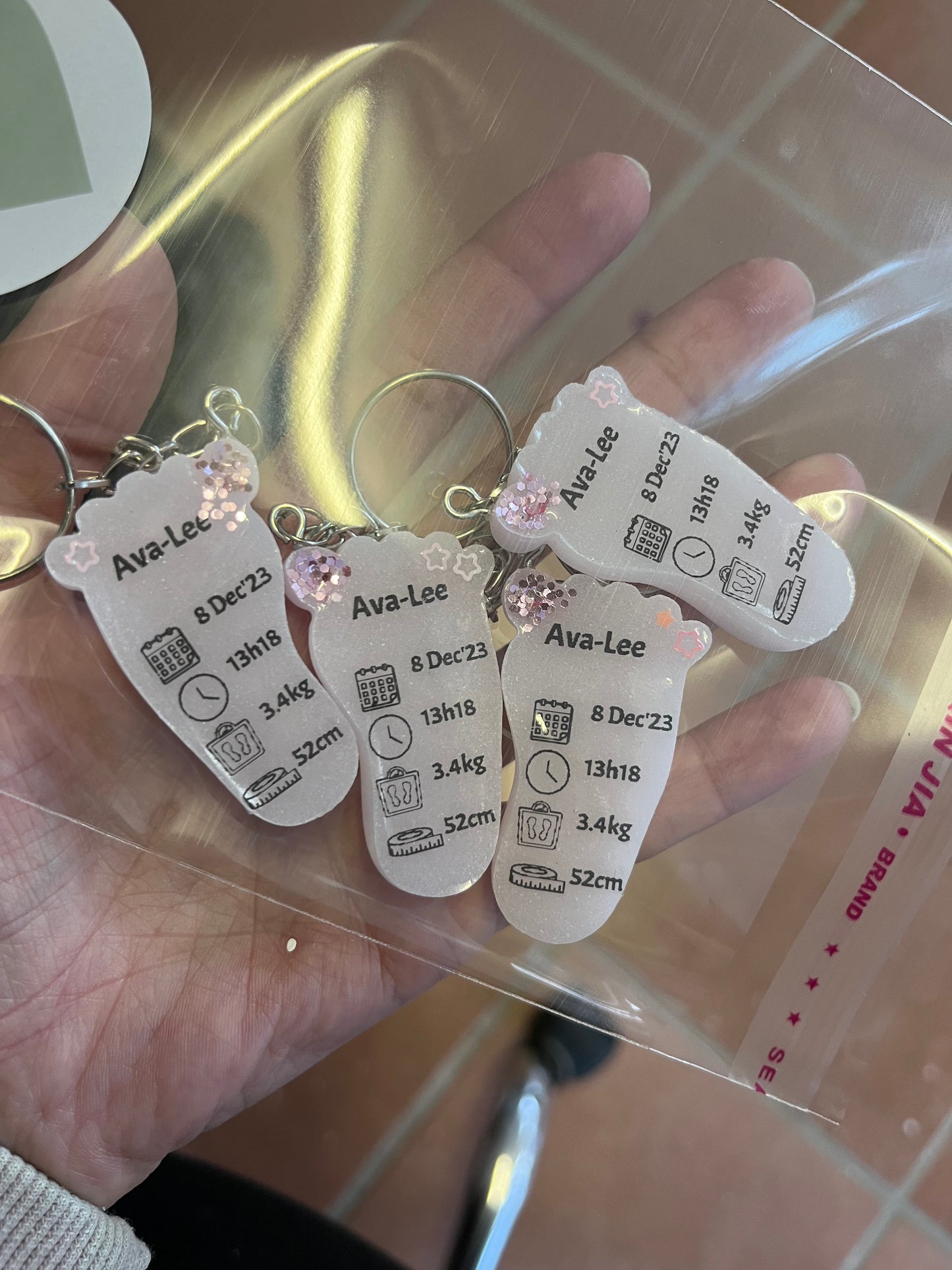 Small Birth Detail Key Chain