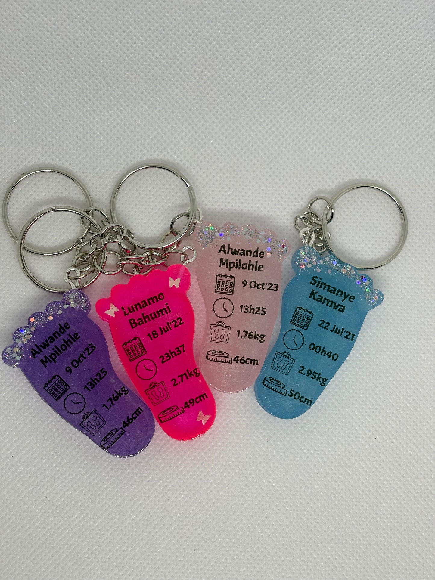 Small Birth Detail Key Chain