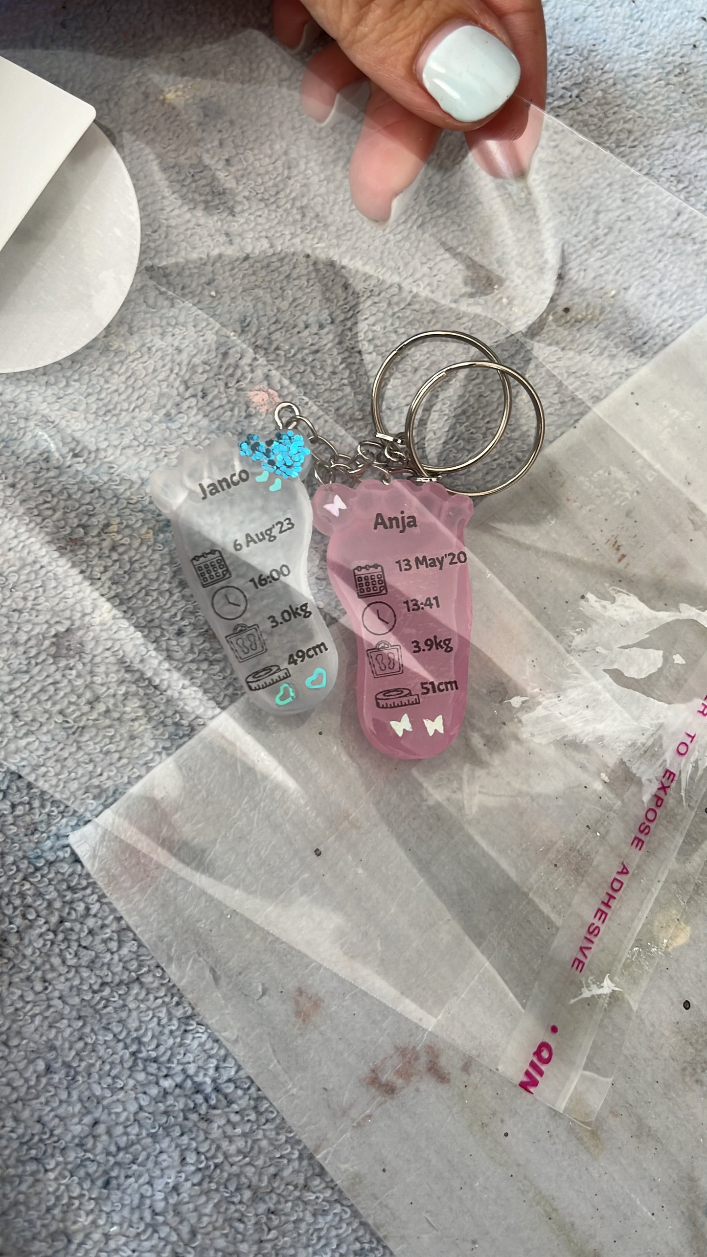 Small Birth Detail Key Chain