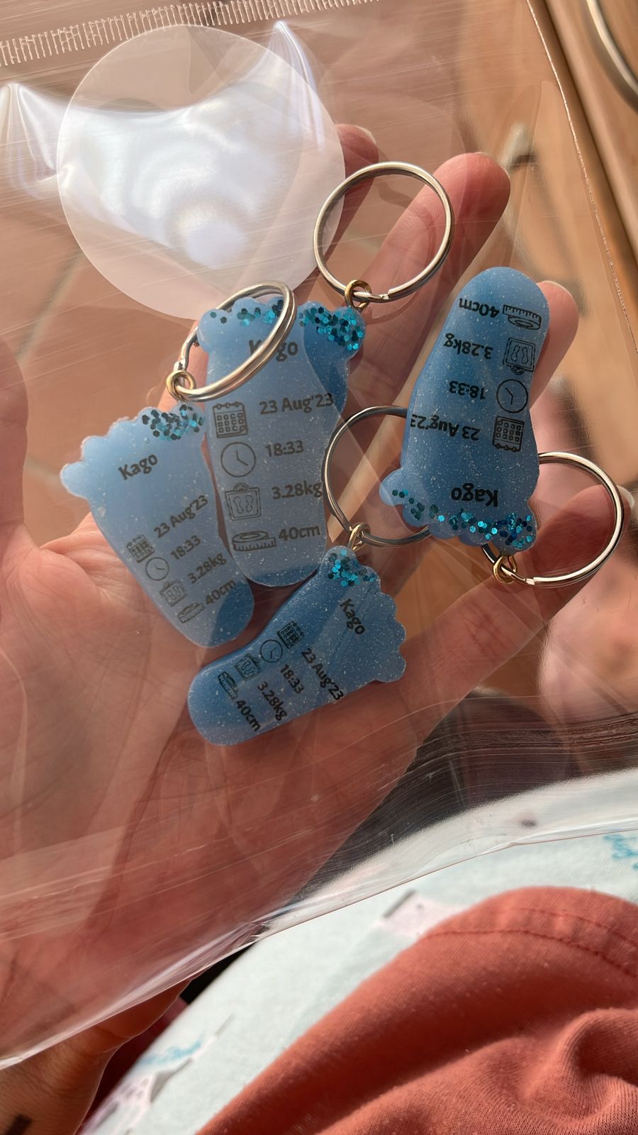 Small Birth Detail Key Chain