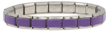 9mm 18 Link Purple Italian Charm Bracelet