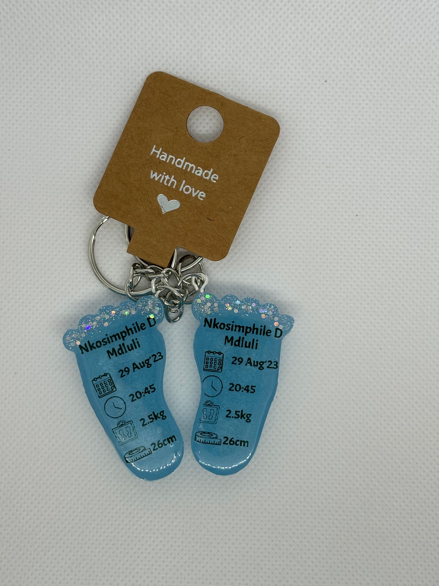 Small Birth Detail Key Chain