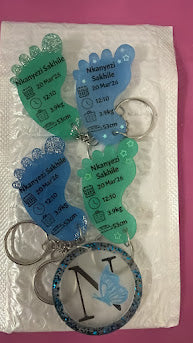 Letter With Butterfly Key Chain Round