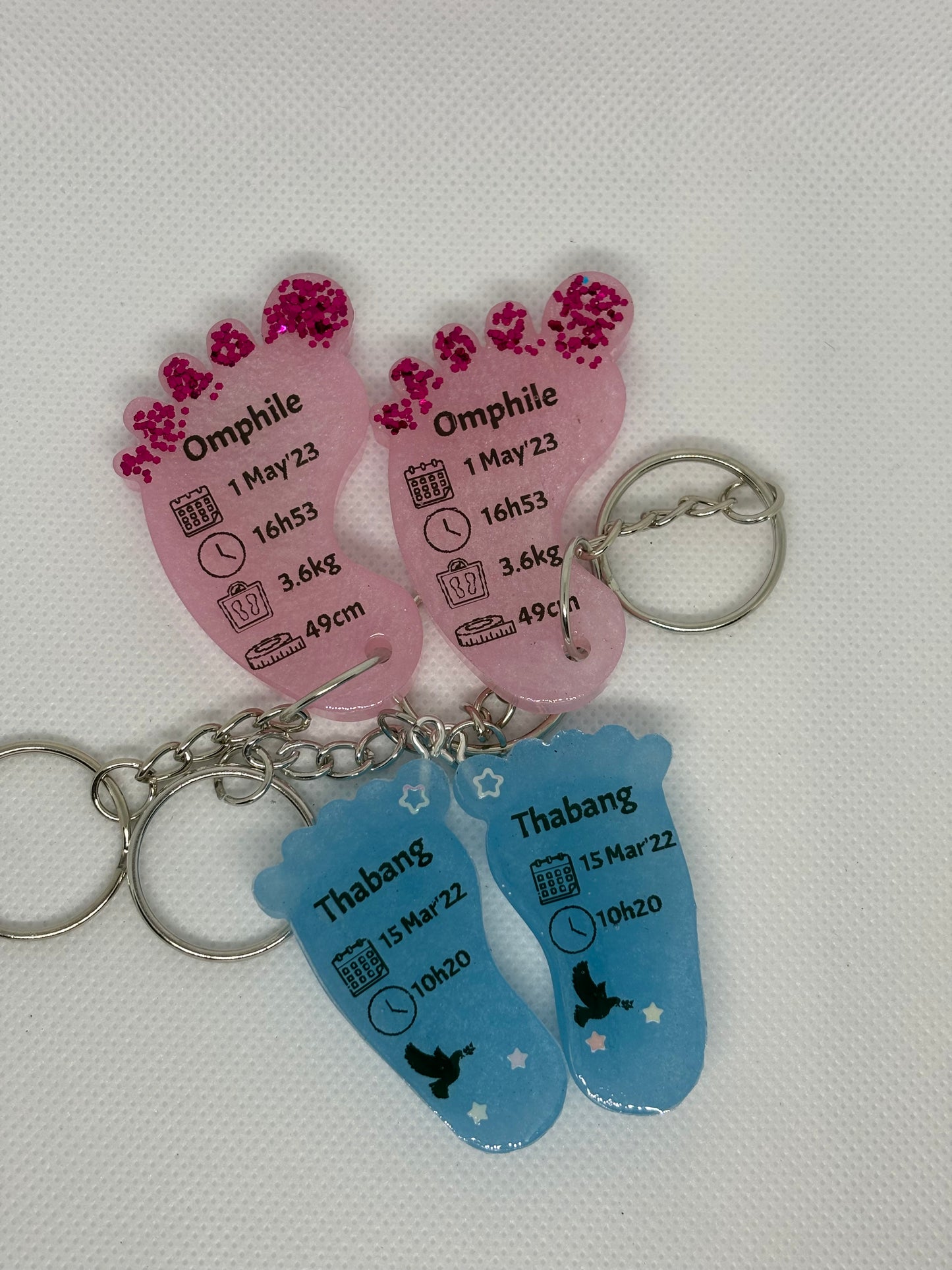 Small Birth Detail Key Chain