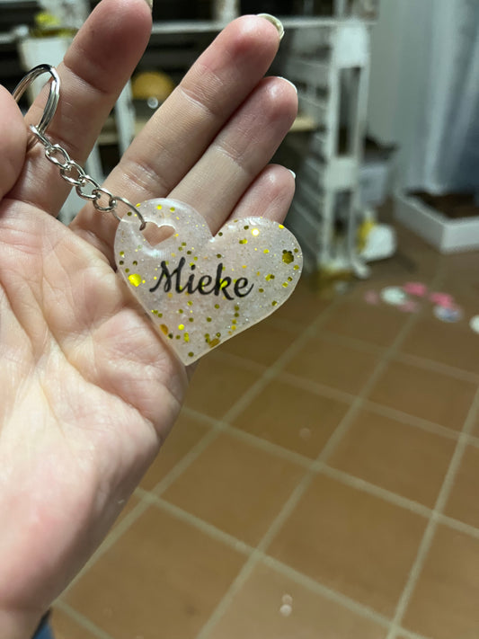 Heart with Name Key Chain