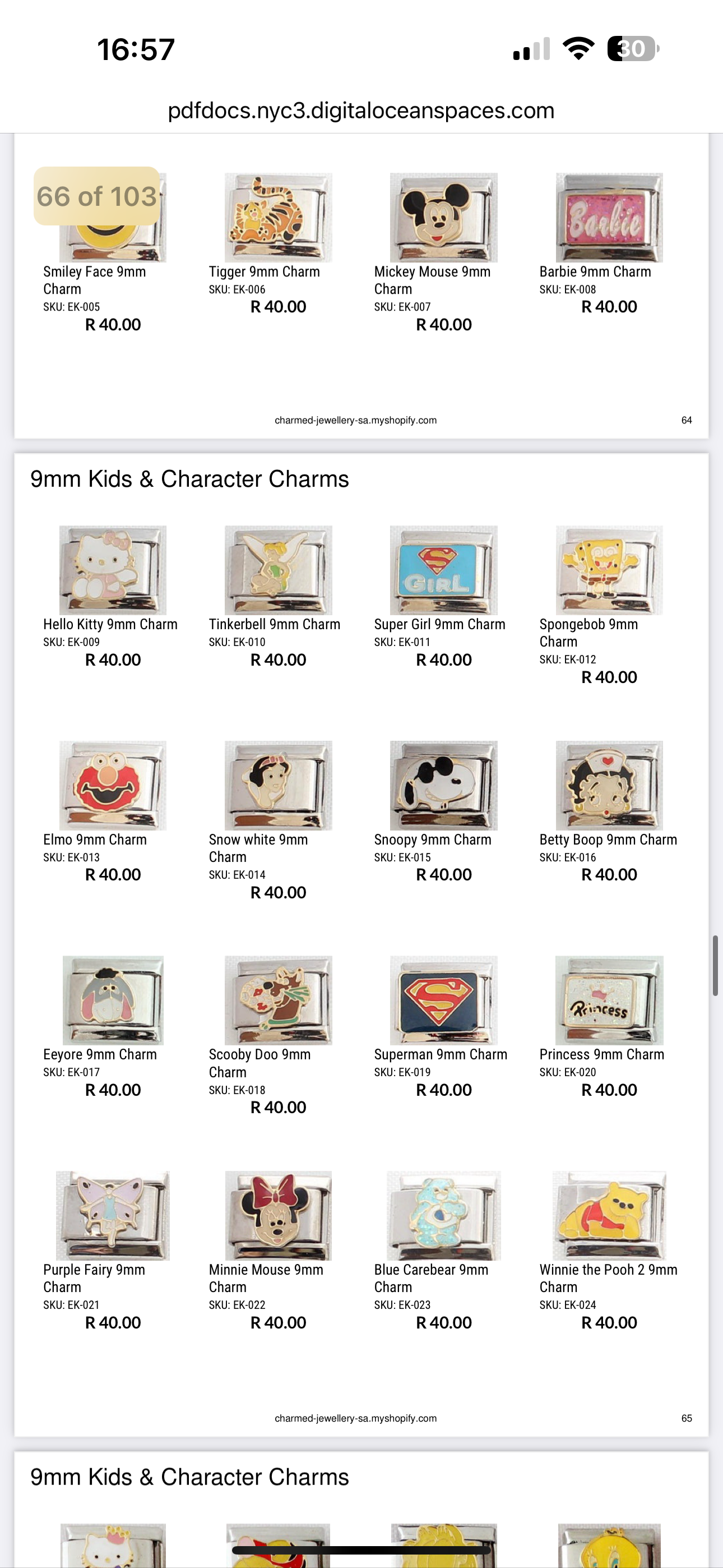 Kids & Character 9mm Charms