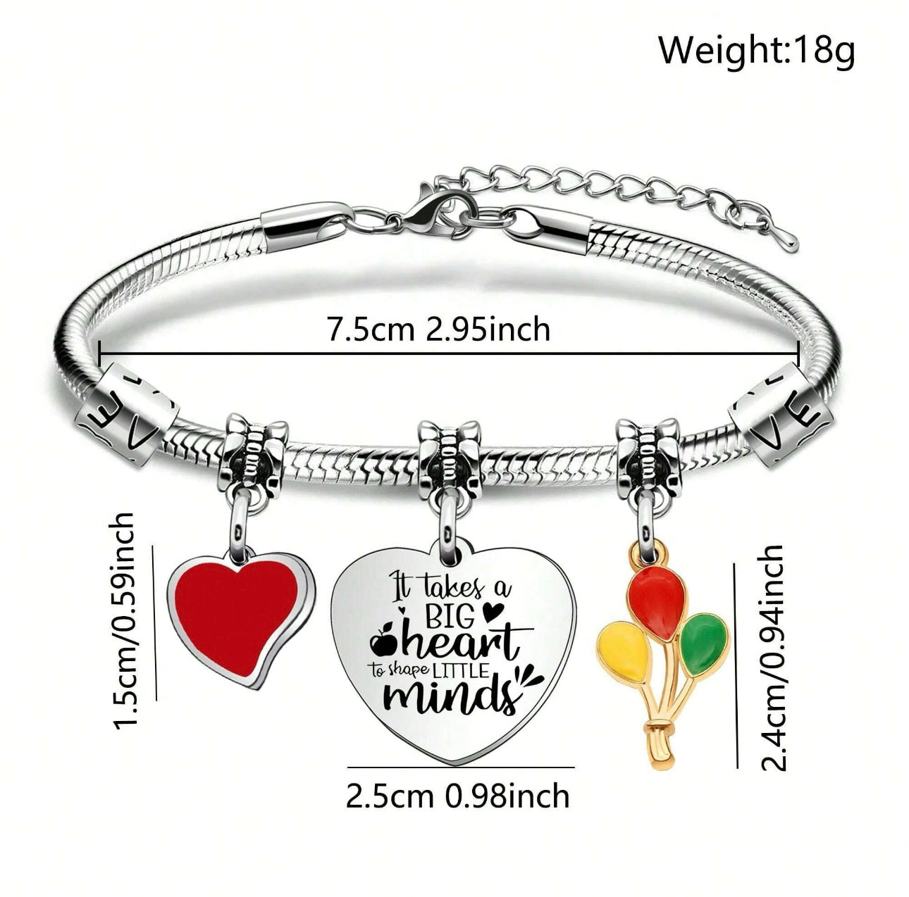 Teacher Bracelets Silver