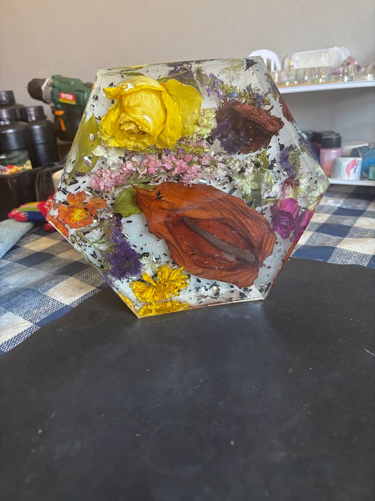 Large Resin Hexagon