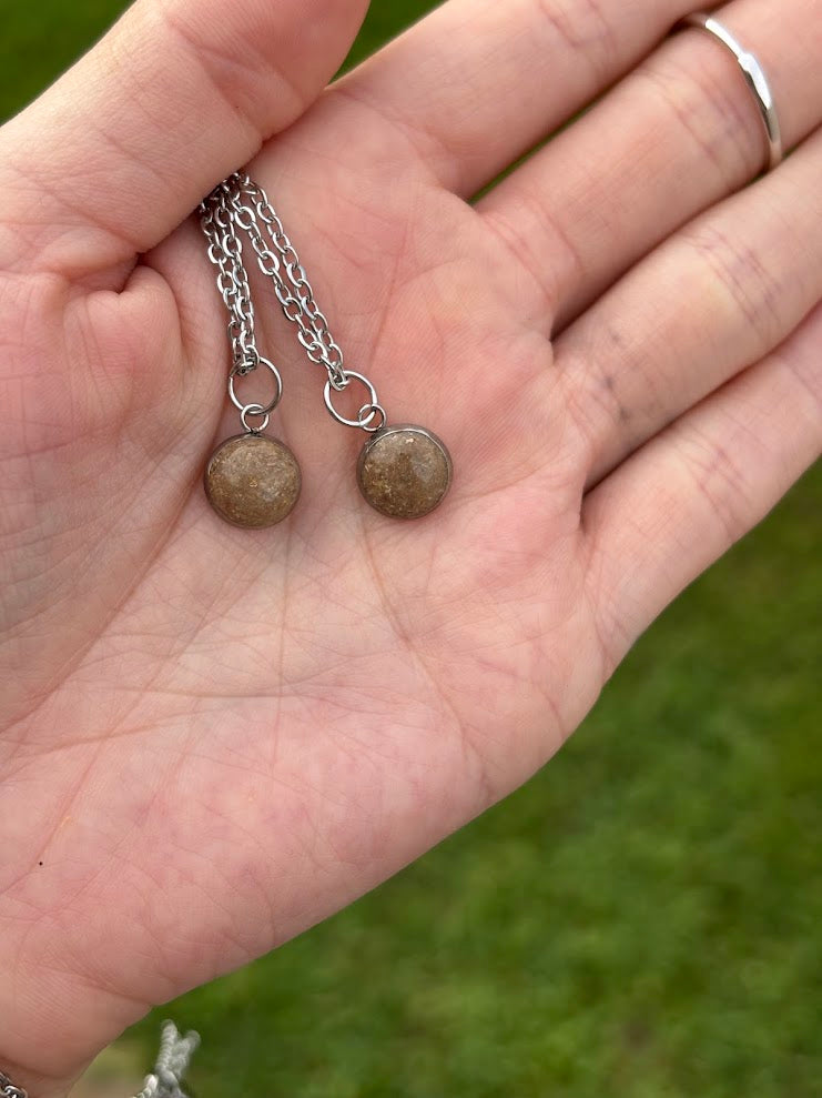 Bezel Necklace with Ashes/Hair/Breastmilk