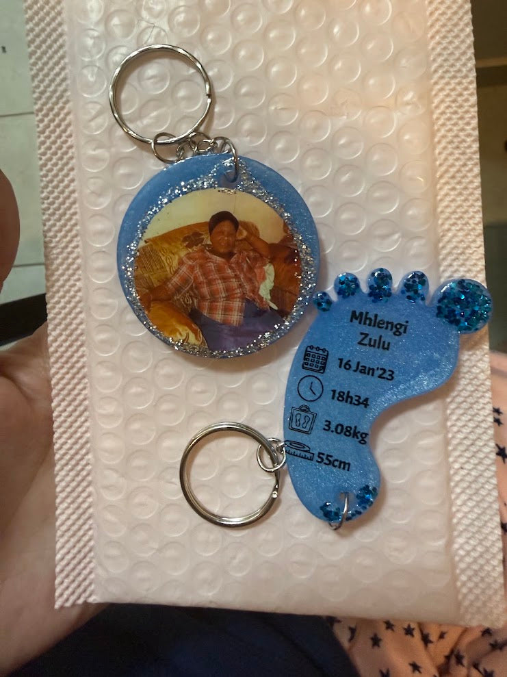 Round Photo Key Chain