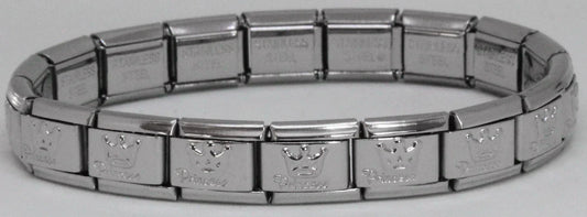 9mm 18 Link Princess Italian Charm Bracelet