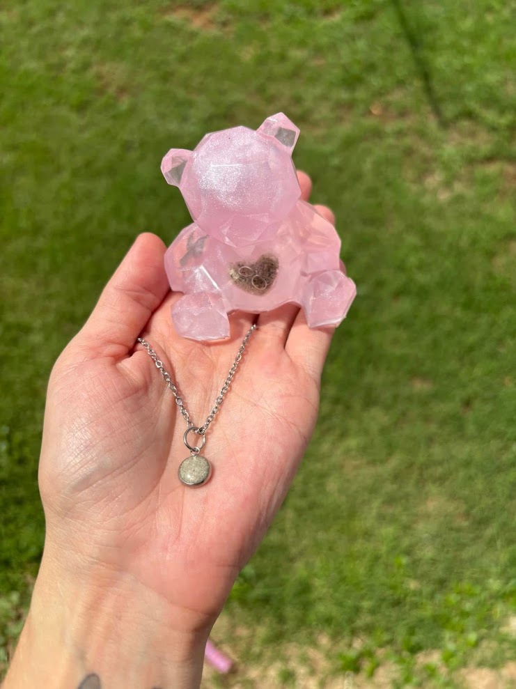 Bezel Necklace with Ashes/Hair/Breastmilk