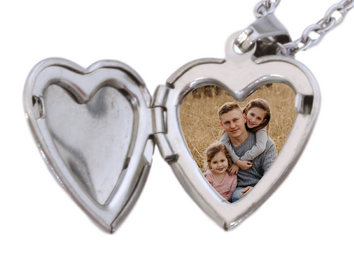 Stainless Steel Heart Locket and Chain