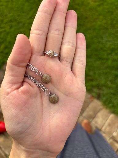 Bezel Necklace with Ashes/Hair/Breastmilk