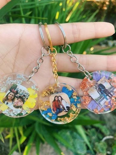 Round Photo Key Chain