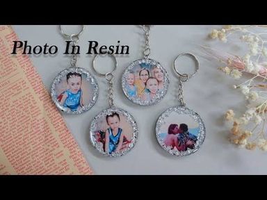 Round Photo Key Chain