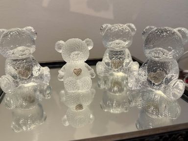 Teddy Bear with ashes/hair heart