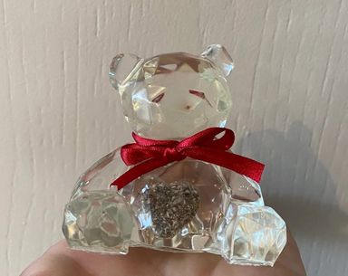 Teddy Bear with ashes/hair heart