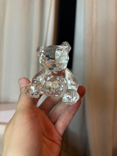 Teddy Bear with ashes/hair heart