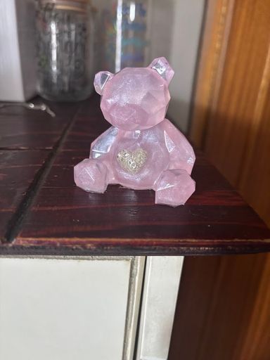 Teddy Bear with ashes/hair heart