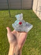 Teddy Bear with ashes/hair heart