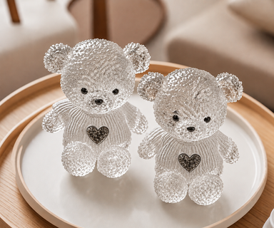 Mianature Teddy Bear with ashes/hair heart
