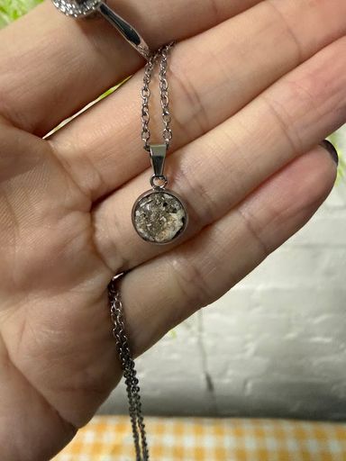 Bezel Necklace with Ashes/Hair/Breastmilk