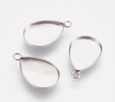 Teardrop Bezel Necklace with Ashes/Hair