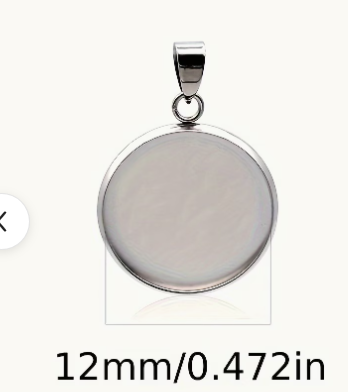 Bezel Necklace with Ashes/Hair/Breastmilk
