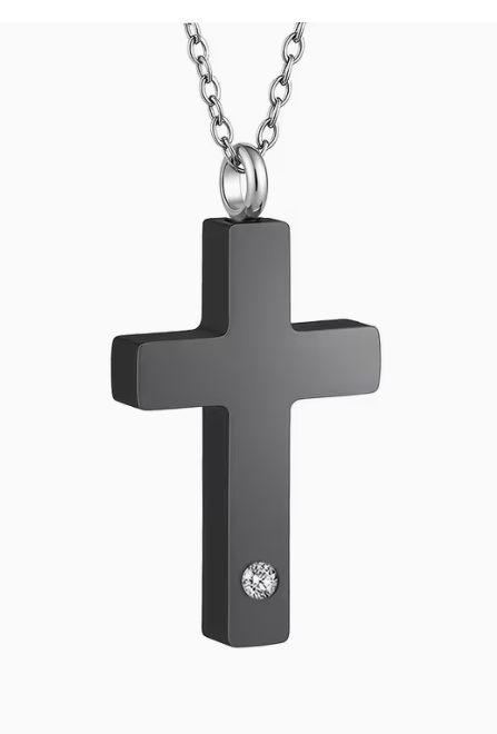 Memorial Cremation Cross Necklace