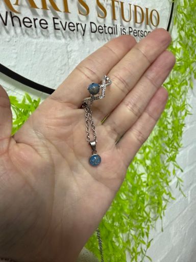 Bezel Necklace with Ashes/Hair/Breastmilk